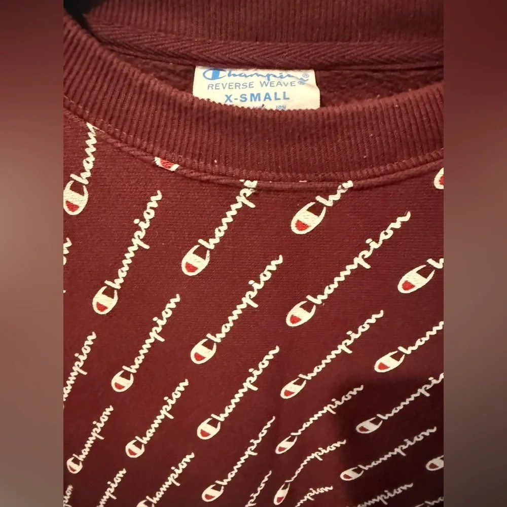 Champion Women's Maroon Logo Sweater